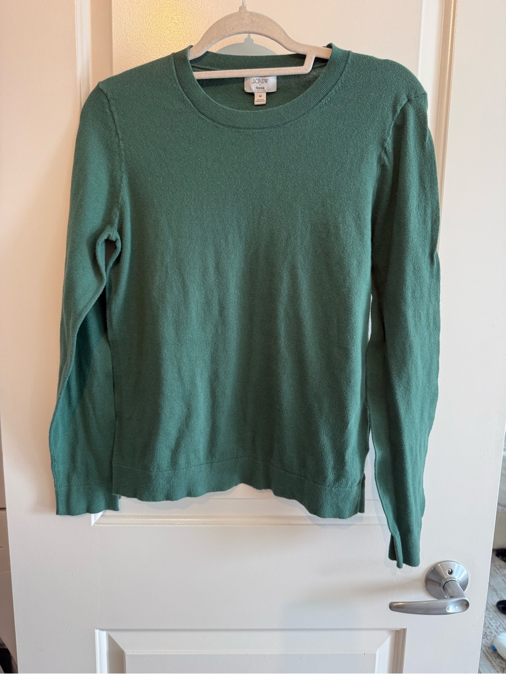 J. Crew Teal Green Lightweight Crewneck Sweater